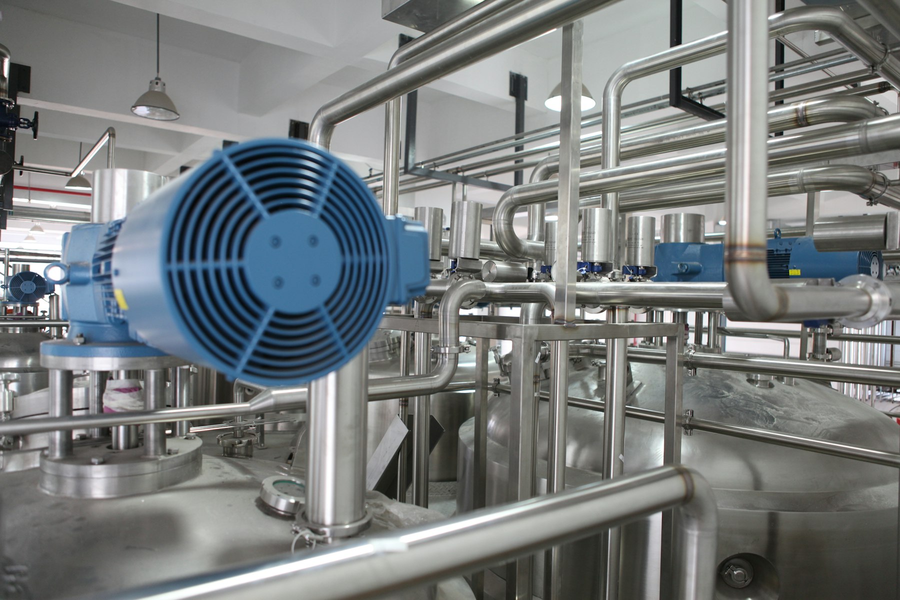 Industrial facility with metering and process infrastructure.